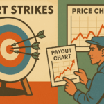 1950s poster-style illustration of a trader aiming arrows at a target just below the bullseye.